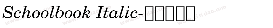 Schoolbook Italic字体转换